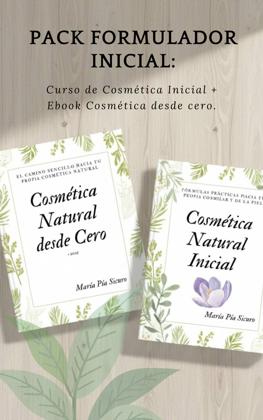 Pack Formulador Inicial: Curso completo Cosmética Natural Inicial + E-book Cosmética desde 0.