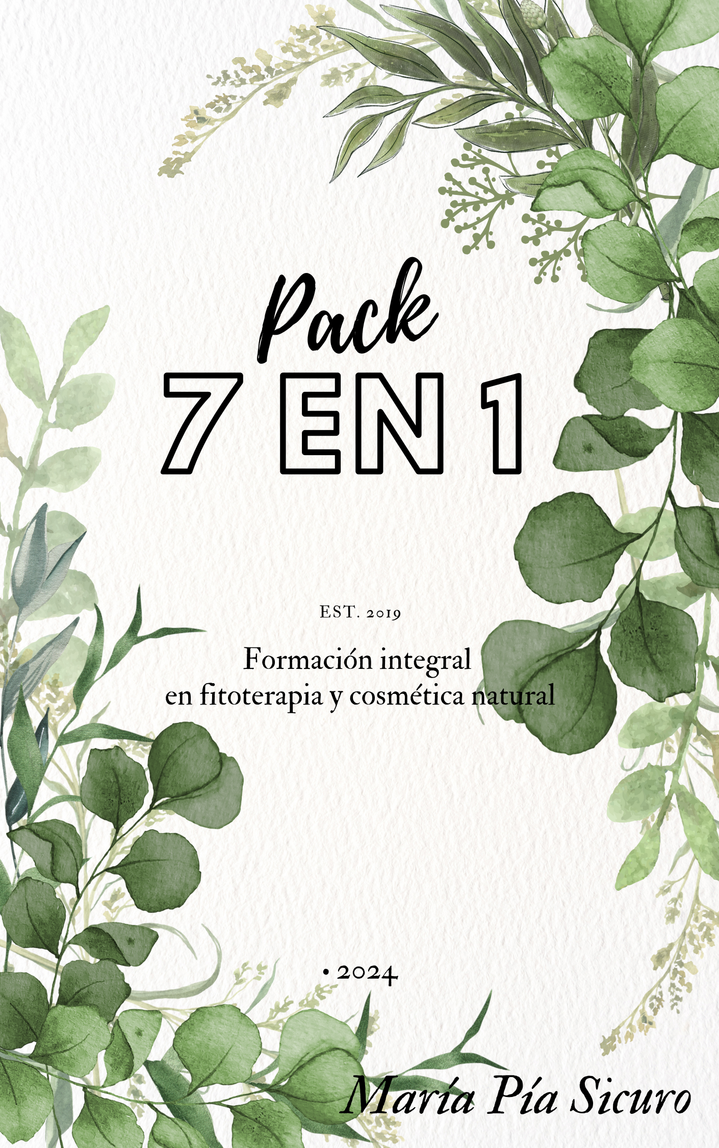 Pack 7 en 1: Incluye 7 cursos: Fitoterapia, Cosmética Natural, Ungüentos, Bálsamos y Oleatos, Línea Capilar, Spa en Casa, Jabones de Glicerina y Velas Aromáticas